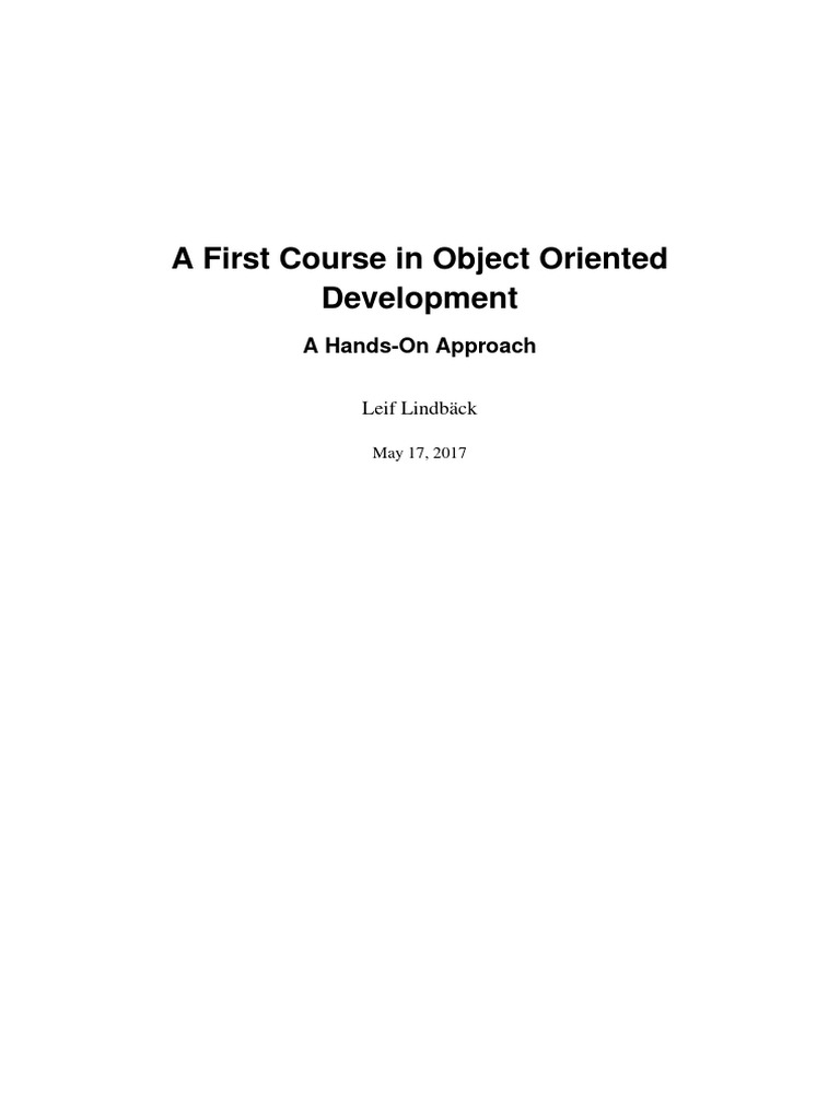 Object Oriented Development | PDF | Inheritance (Object Oriented ...