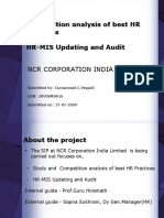 Competition Analysis of Best HR Practices HR-MIS Updating and Audit