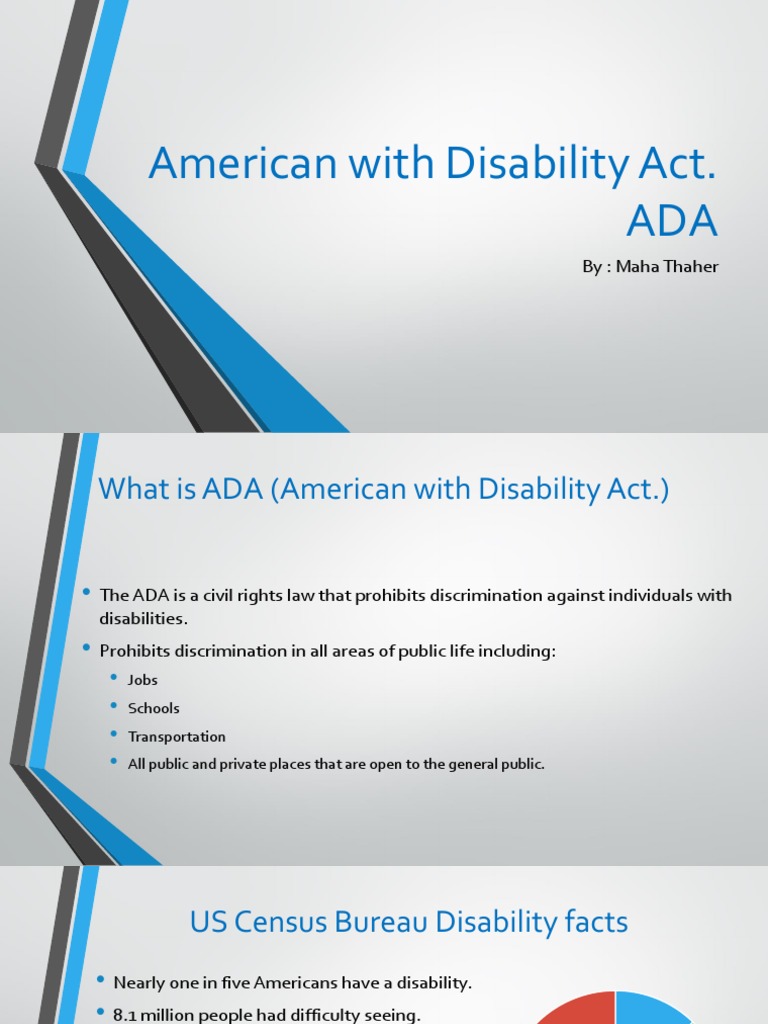 Understanding the Americans with Disabilities Act | PDF | Americans ...