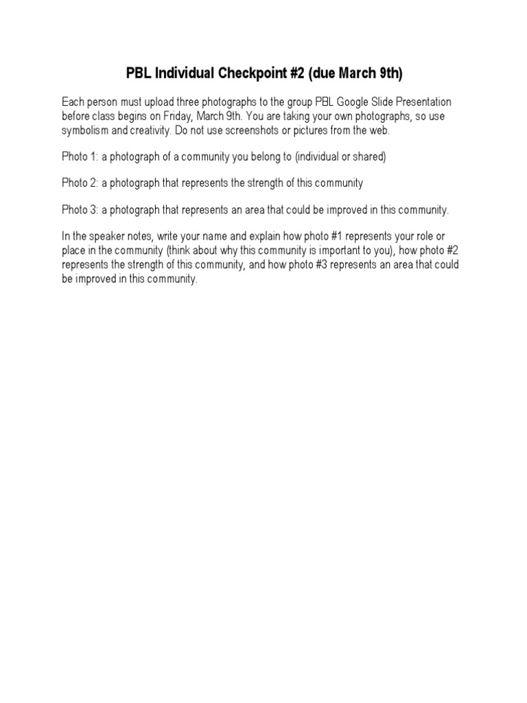 PBL Individual Checkpoint 2 | PDF