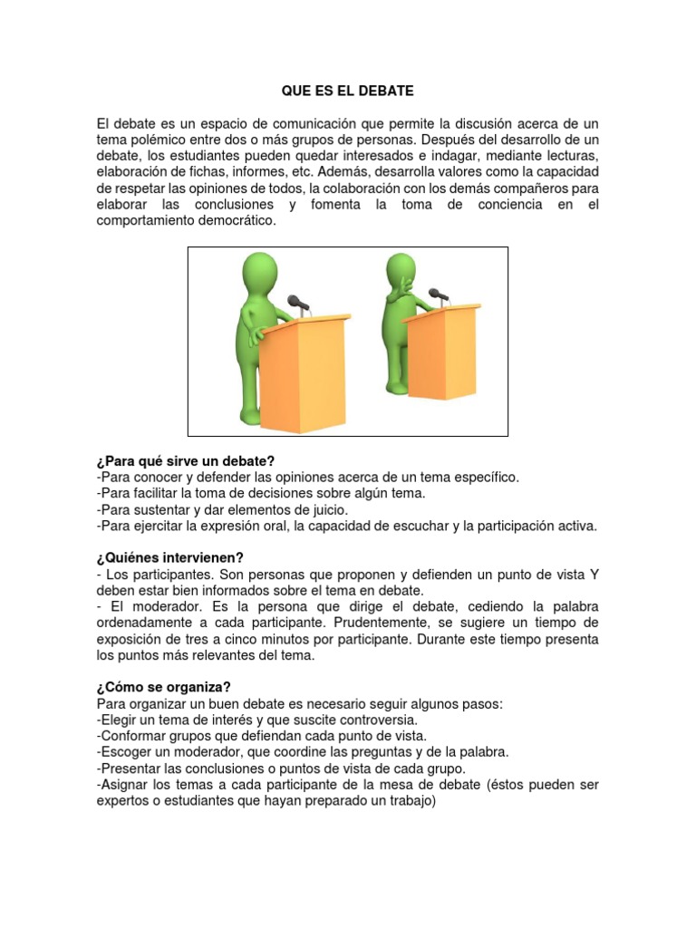 Que Es El Debate