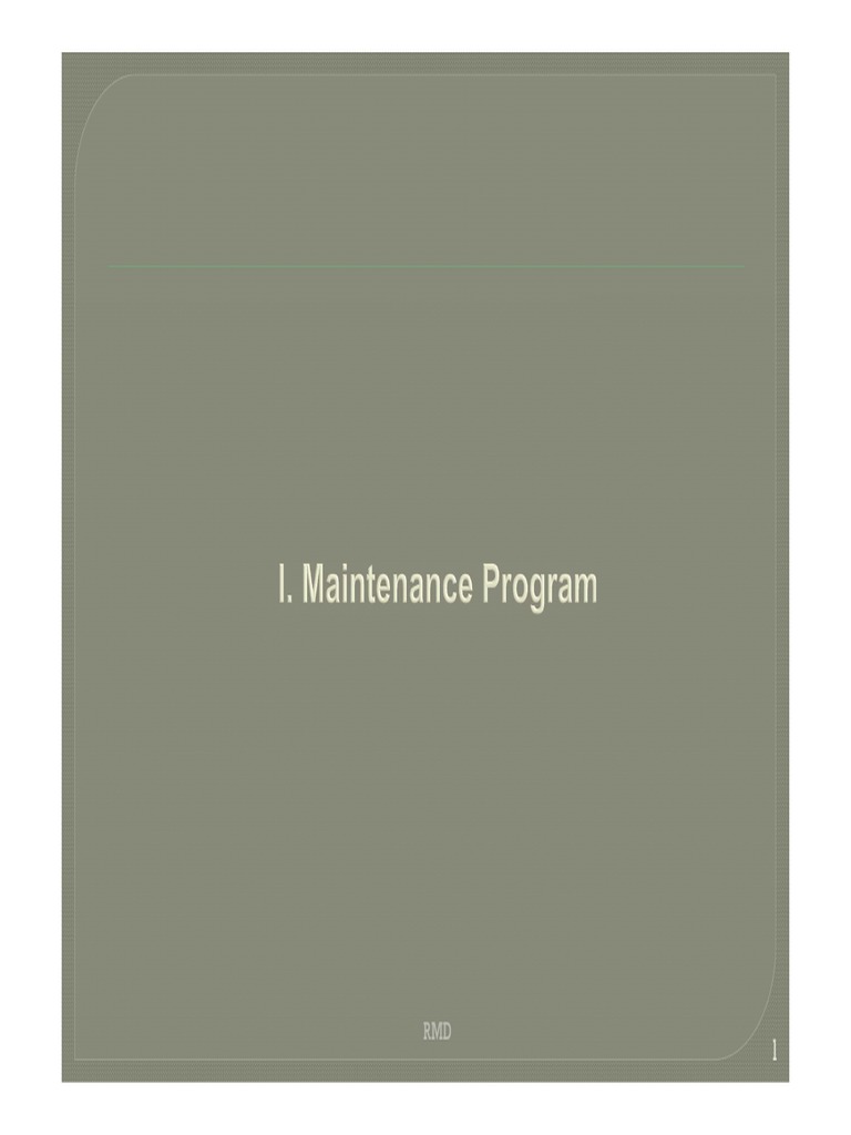 BEC - Maintenance Program | PDF | Reliability Engineering | Safety