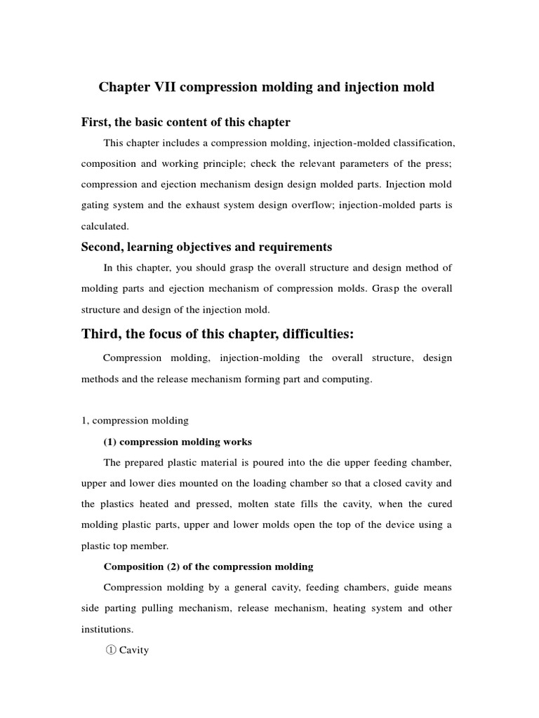 Compression vs Injection Molding Guide | PDF | Extrusion | Plastic