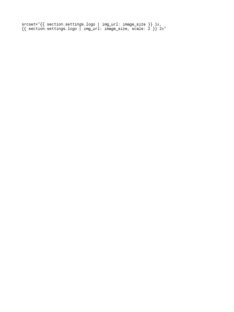 Srcset section settings logo img url image size 1x