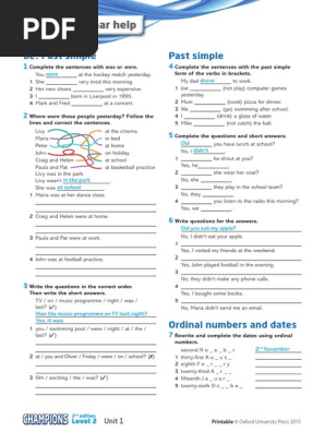 Champions Level 2 Grammar Help