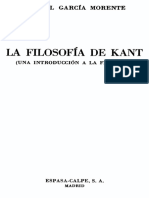 Garcia Morente, Manuel - La Filosofía de Kant