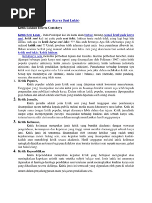 Contoh Kritik Lukisan