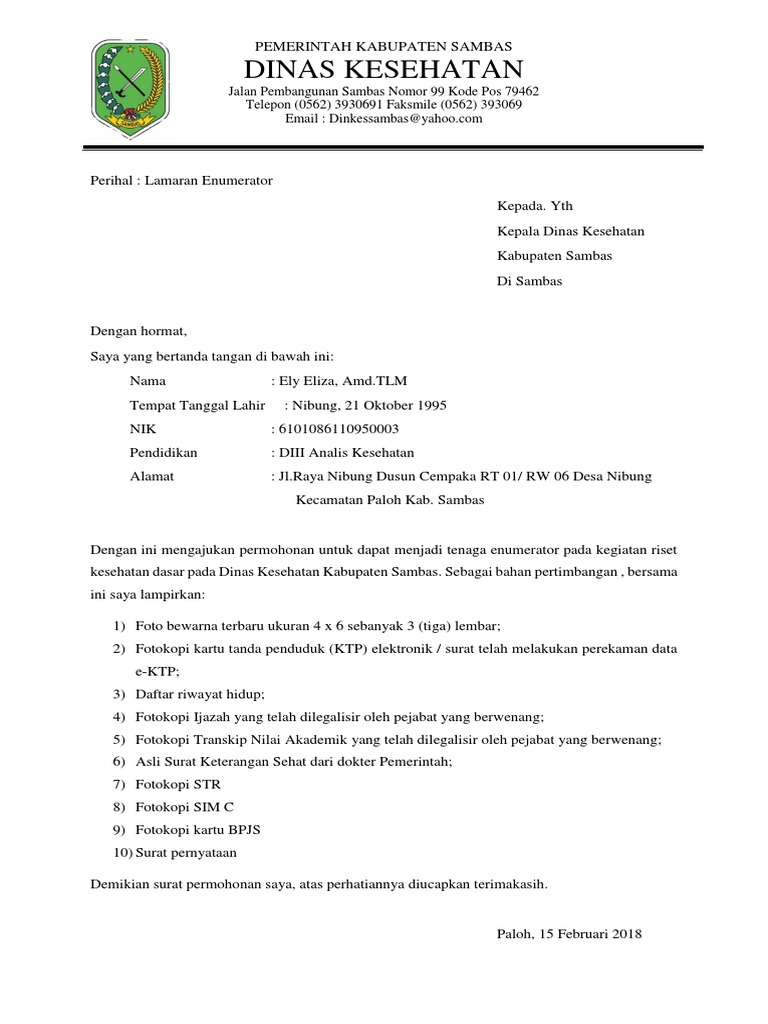 Surat Lamaran Riset  PDF