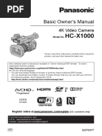 Basic Owner's Manual: 4K Video Camera