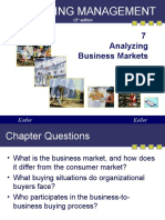 Marketing Management: 7 Analyzing Business Markets