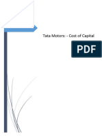 Tata Motors:cost of Capital