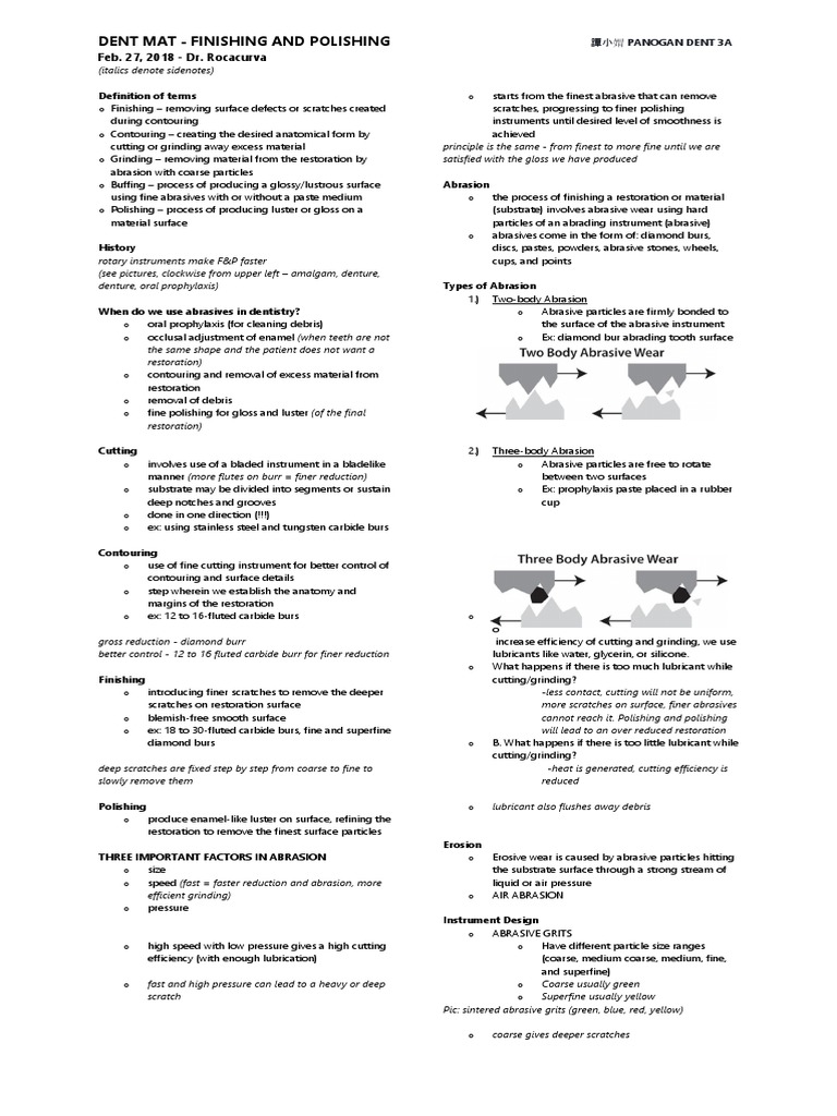 Dental Finishing & Polishing Guide | PDF | Abrasive | Aluminium Oxide