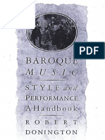 Baroque Music Style & Performance (By Donington)