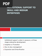 Unit 4 - Institutional Support To Small and Medium Enterprises