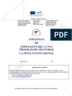 Strategie de Implementare A Unui Program de Mentorat La Nivel Institutional PDF