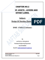 Ch.2 Design of Joints, Levers,Offset Links