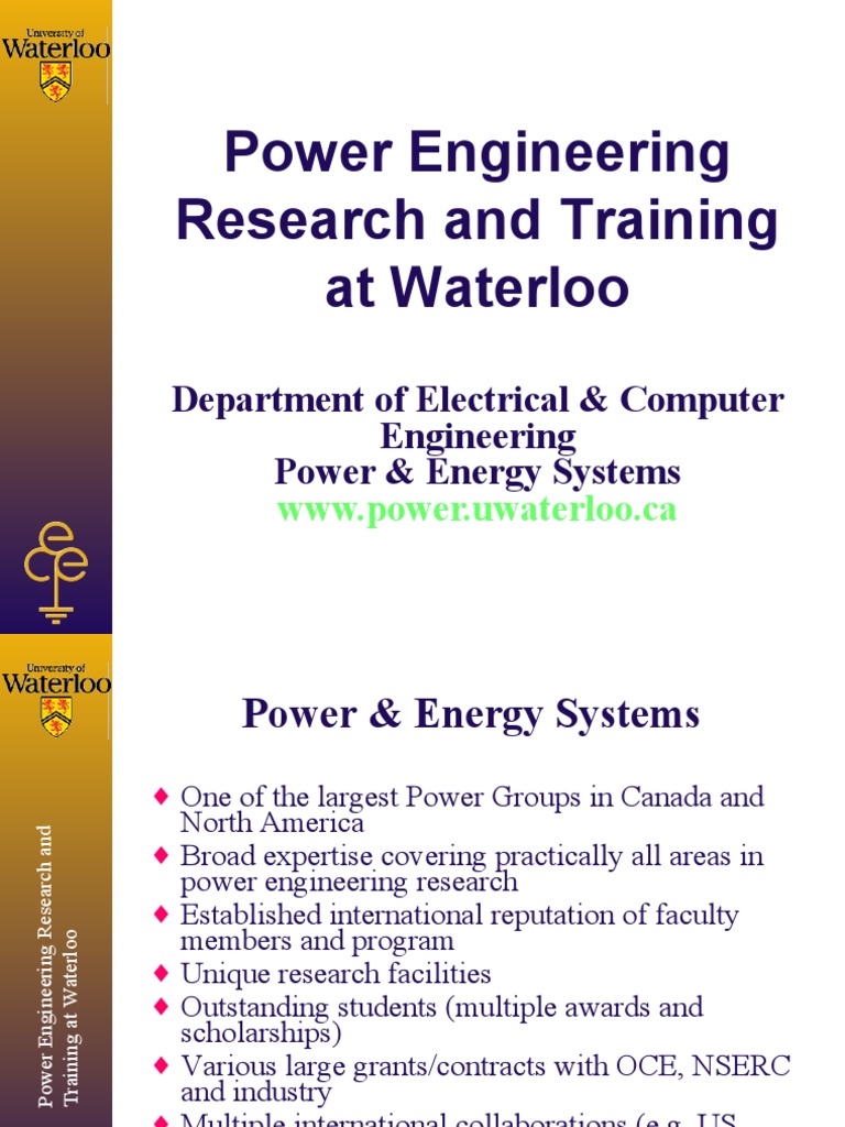 Power Engineering at Waterloo University | PDF | Distributed Generation ...