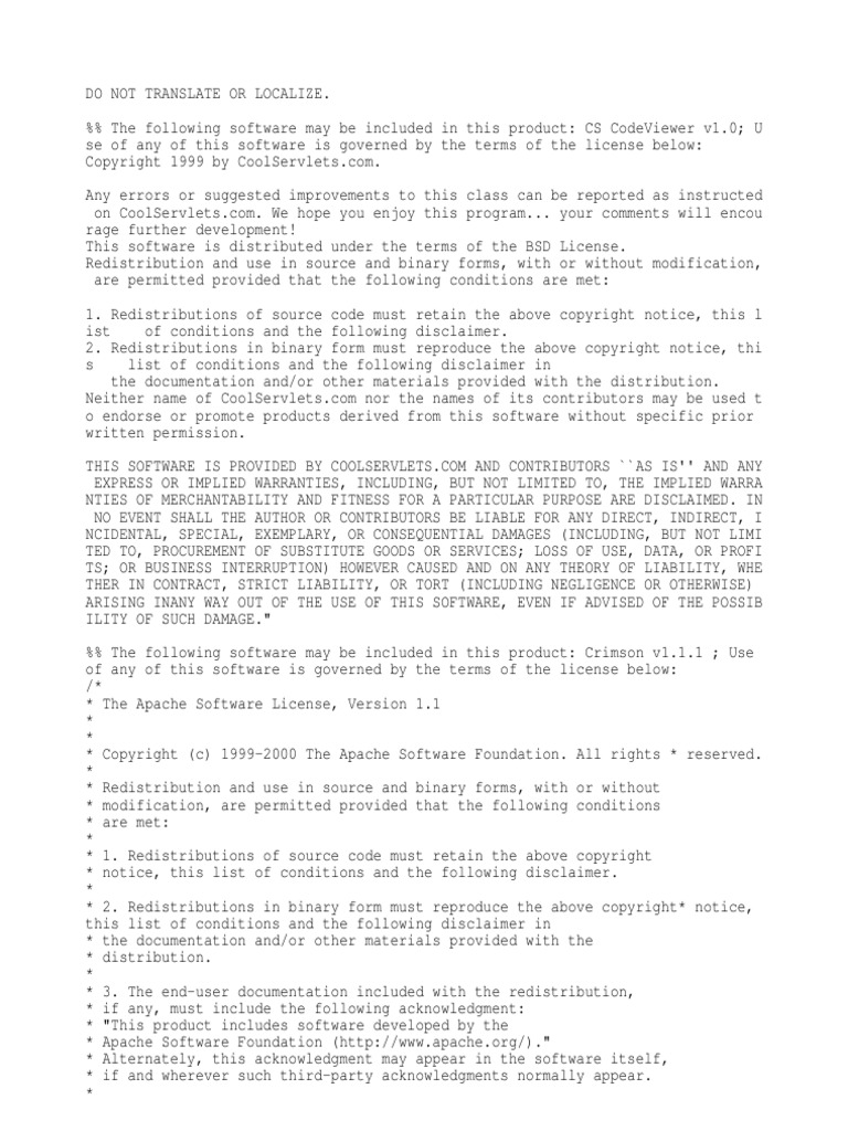 Third Party License Read Me | PDF