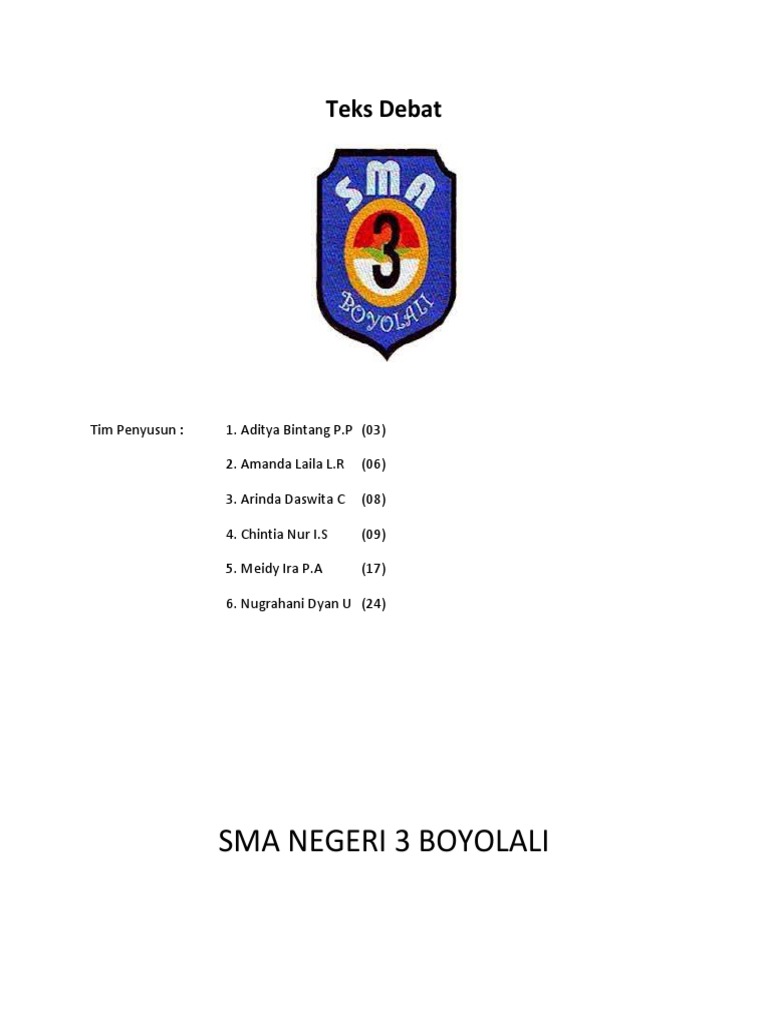 Teks Debat Bahasa Indonesia