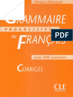 Grammaire progressive du francais debutant corriges.pdf