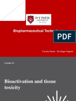 Bioactivation and Tissue Toxicity Lec 11