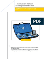 Instruction Manual and Experiment Guide: Electrostatics System