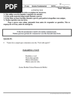 Prova.pb .Linguaportuguesa.2ano.manha .1bim