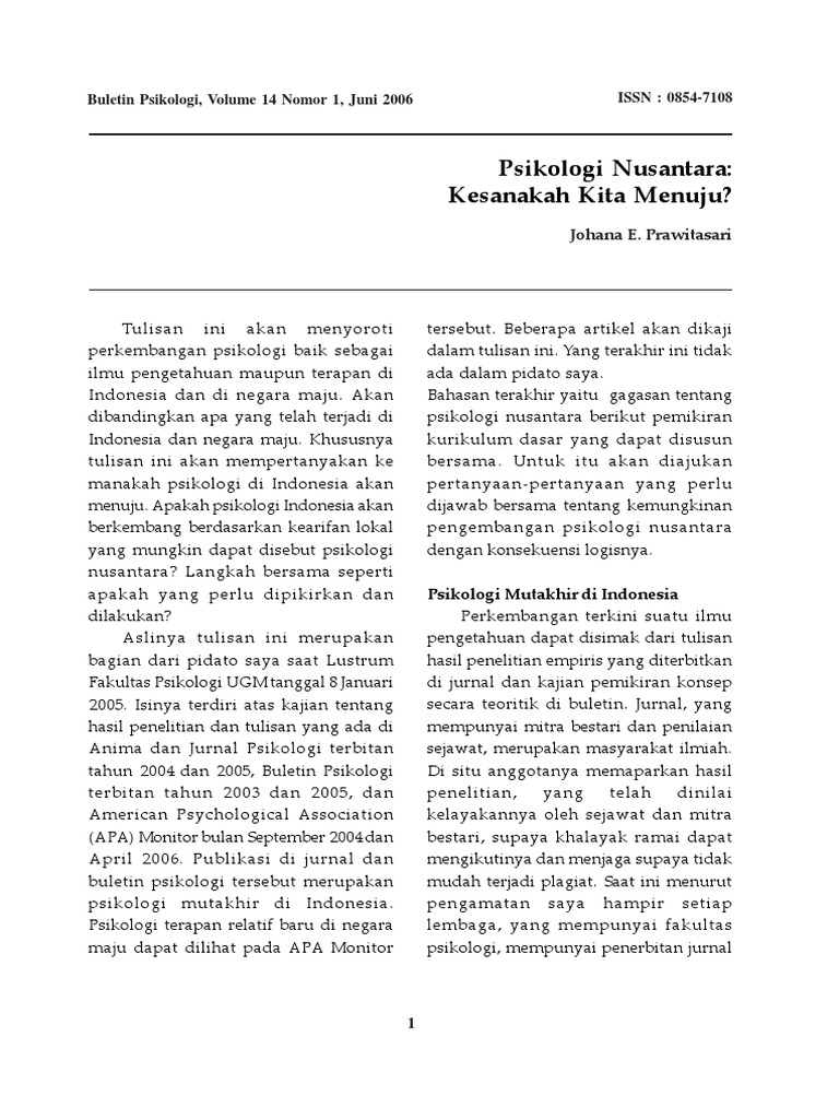 Psikologi Nusantara Pdf Pdf