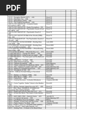 Dischi Elenco Pdf Musicians Musical Groups
