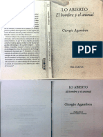 Lo Abierto El Hombre y El Animal, Giorgio Agamben PDF