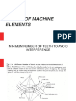 Design of Machine Elements: Minimum Number of Teeth To Avoid Interference