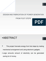 Design and Fabrication of Power Generation From Foot Steps