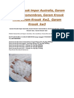 Garam Krosok Impor Australia, Garam Krosok Geomembran, Garam Krosok Kw1, Garam Krosok Kw2, Garam Krosok kw3