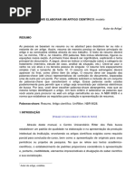 Como Elaborar Um Artigo Modelo 2015