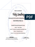 vicky sandberg ww certificate 