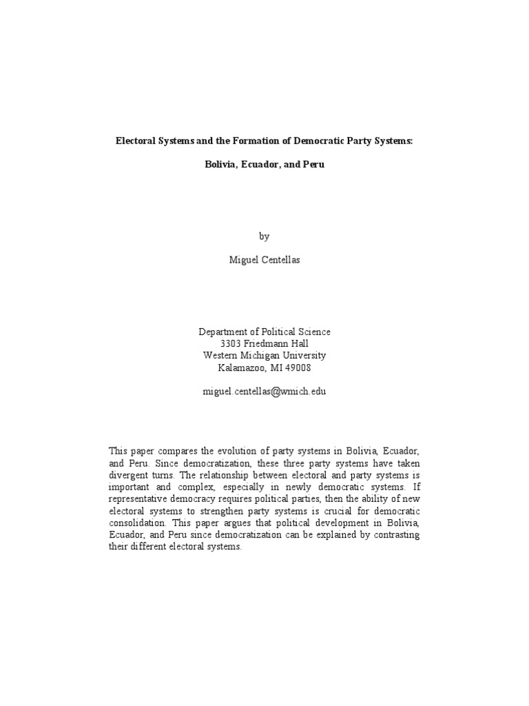 Electoral Systems in Latin America | PDF | Democracy | Political Ideologies