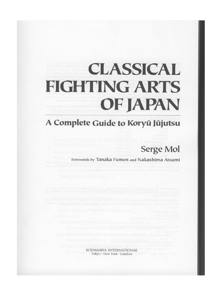 Classical Fighting Arts Of Japan A Complete Guide To Koryu Jujutsu Pdf Pdf