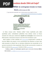 1964 (3) governo militar foi contragolpe iniciado no Clube Naval