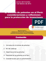 El Sistema de Patentes en El Perú Consideraciones y Reflexiones Para La Protección de Invenciones