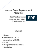 LRU-K Page Replacement Algorithm: CSCI 485 Lecture Notes Instructor: Prof. Shahram Ghandeharizadeh
