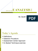 Role Analysis I: by Jayati Singh