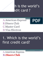 Which Is The World's First Credit Card ?: American Express Diners Club Master Card Visa Electron