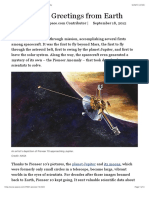 Pioneer 10, The Pioneer Plaque & The Pioneer Anomaly