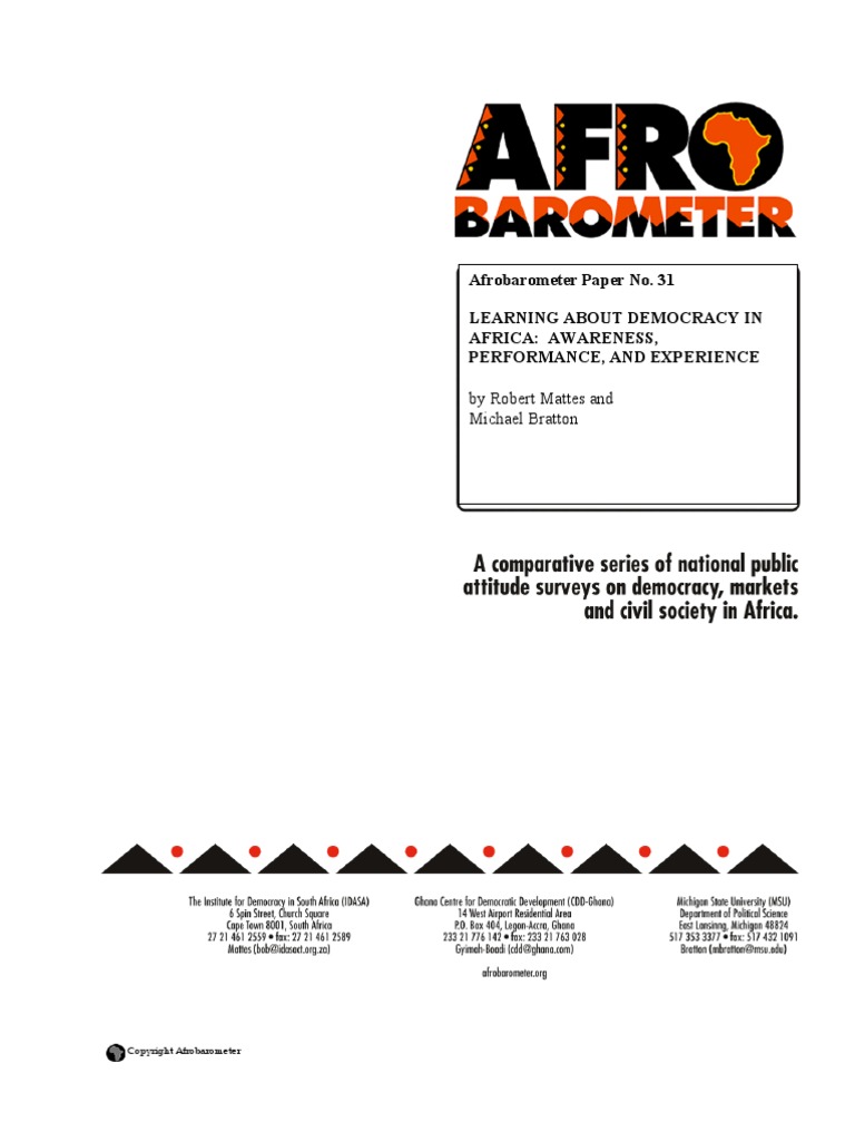 A Fro Barometer Working Papers | PDF | Democracy | Political Ideologies