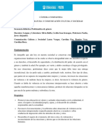 Secuencia Didáctila Cátedra Compartida Lengua y Literatura y Comunicación Cultura y Sociedad