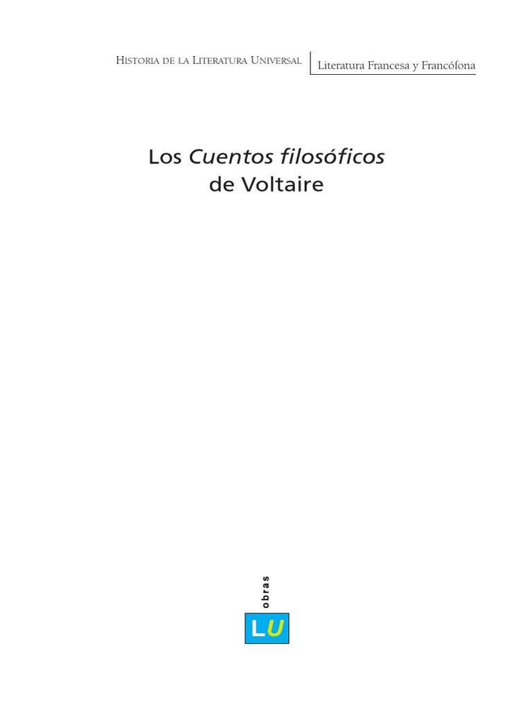 Cuentos de Voltaire PDF PDF Voltaire Novelas