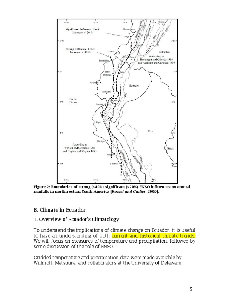 Ecuador Climate Trends and ENSO Impact | PDF | Climate | Andes
