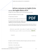 60 Adjetivos Comunes en Inglés (Lista y PDF) - Curso de Inglés Básico #14