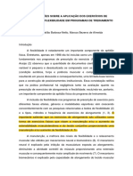 Considerações Sobre A Aplicação Dos Exercícios de Alongamento e Flexibilidade em Programas de Treinamento