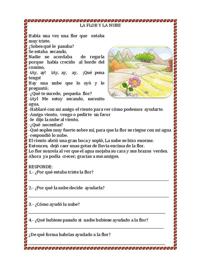 La Flor y la Nube: Un Cuento Infantil | PDF | Cocina, comidas y vino ...